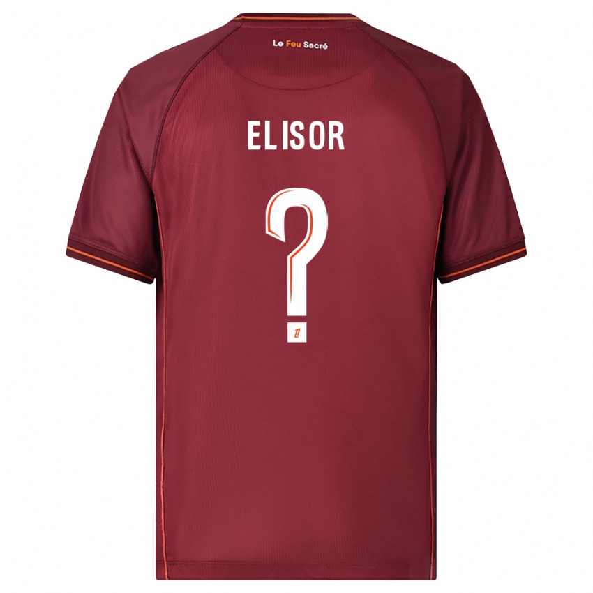 ילדים Simon Elisor #0 בורדו לבן ג'רזי ביתית 2025/26 חולצה קצרה