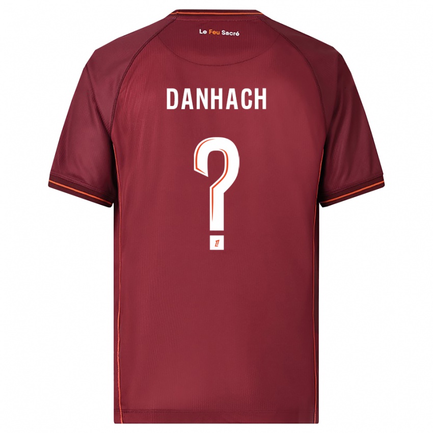 ילדים Djebril Danhach #0 בורדו לבן ג'רזי ביתית 2025/26 חולצה קצרה