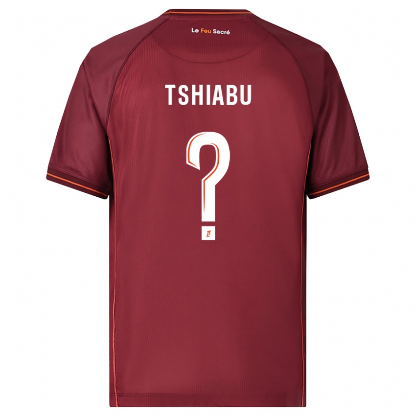 ילדים Joan Tshiabu #0 בורדו לבן ג'רזי ביתית 2025/26 חולצה קצרה