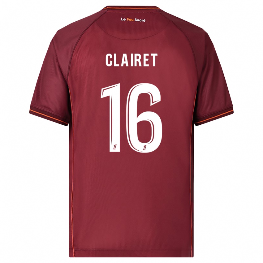 ילדים Duncan Clairet #16 בורדו לבן ג'רזי ביתית 2025/26 חולצה קצרה