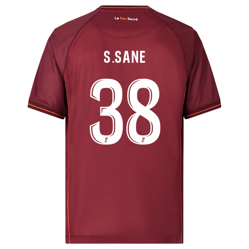 ילדים Sadibou Sané #38 בורדו לבן ג'רזי ביתית 2025/26 חולצה קצרה