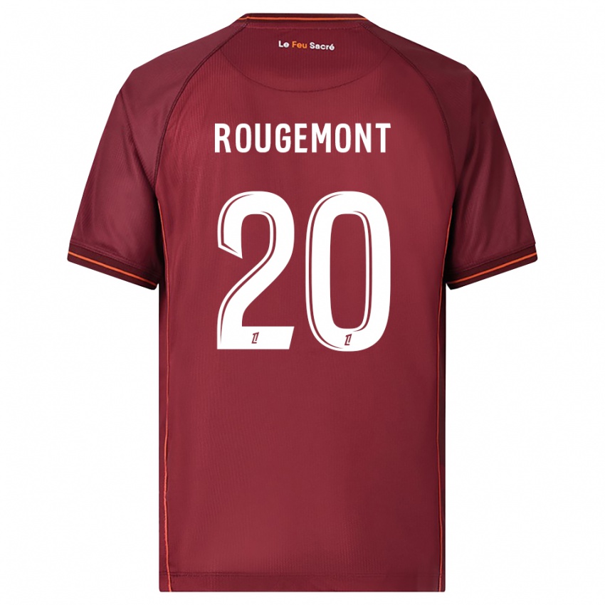 ילדים ג׳אסטין רוז'מון #20 בורדו לבן ג'רזי ביתית 2025/26 חולצה קצרה