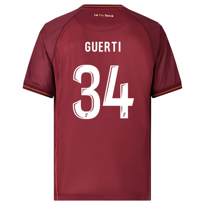 ילדים איסמאל גוארטי #34 בורדו לבן ג'רזי ביתית 2025/26 חולצה קצרה