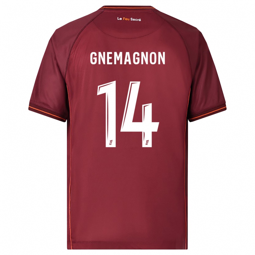 ילדים Mahi Gnemagnon #14 בורדו לבן ג'רזי ביתית 2025/26 חולצה קצרה