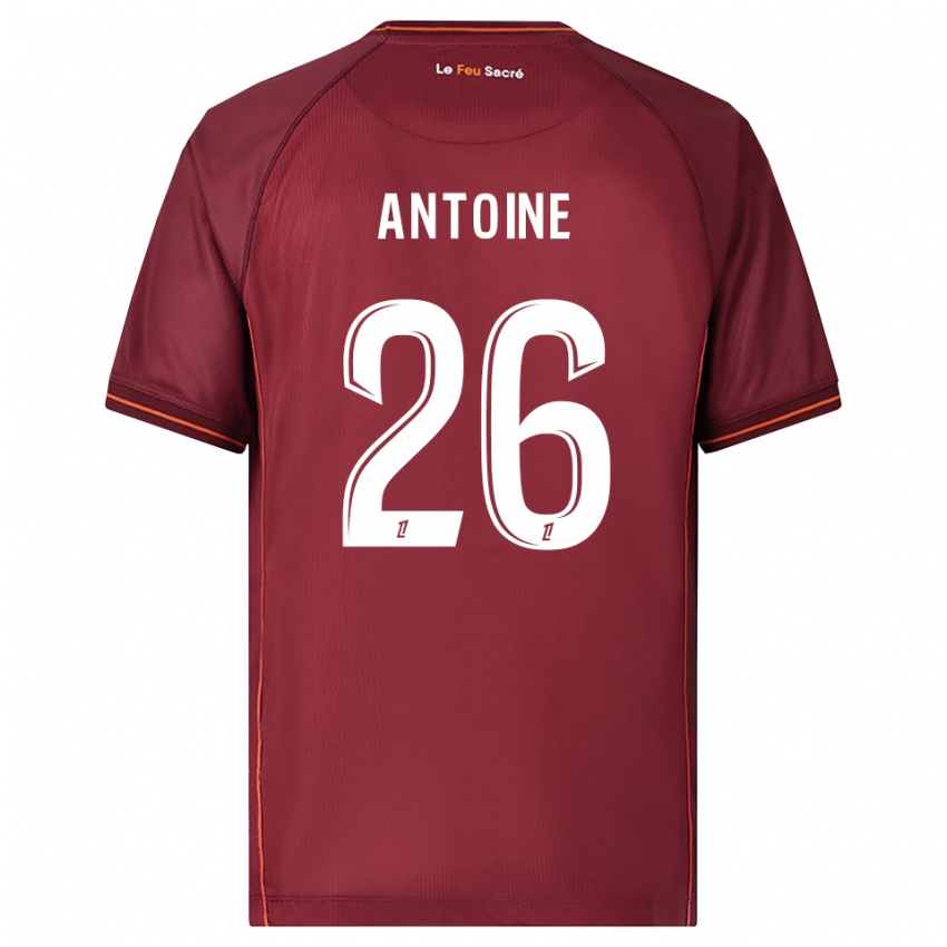 ילדים Maud Antoine #26 בורדו לבן ג'רזי ביתית 2025/26 חולצה קצרה