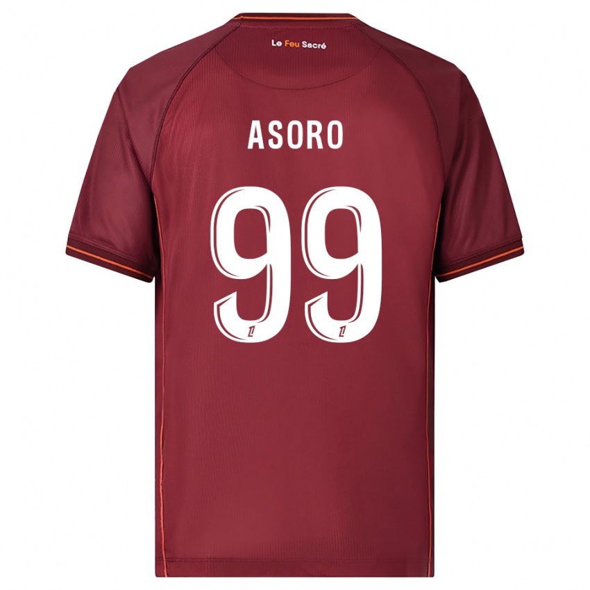 ילדים יואל אסורו #99 בורדו לבן ג'רזי ביתית 2025/26 חולצה קצרה