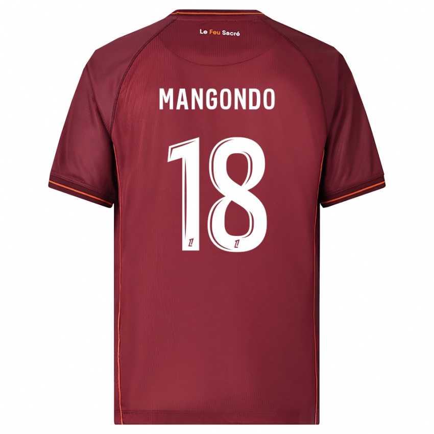 ילדים לימה ג׳וסף מנגונדו #18 בורדו לבן ג'רזי ביתית 2025/26 חולצה קצרה