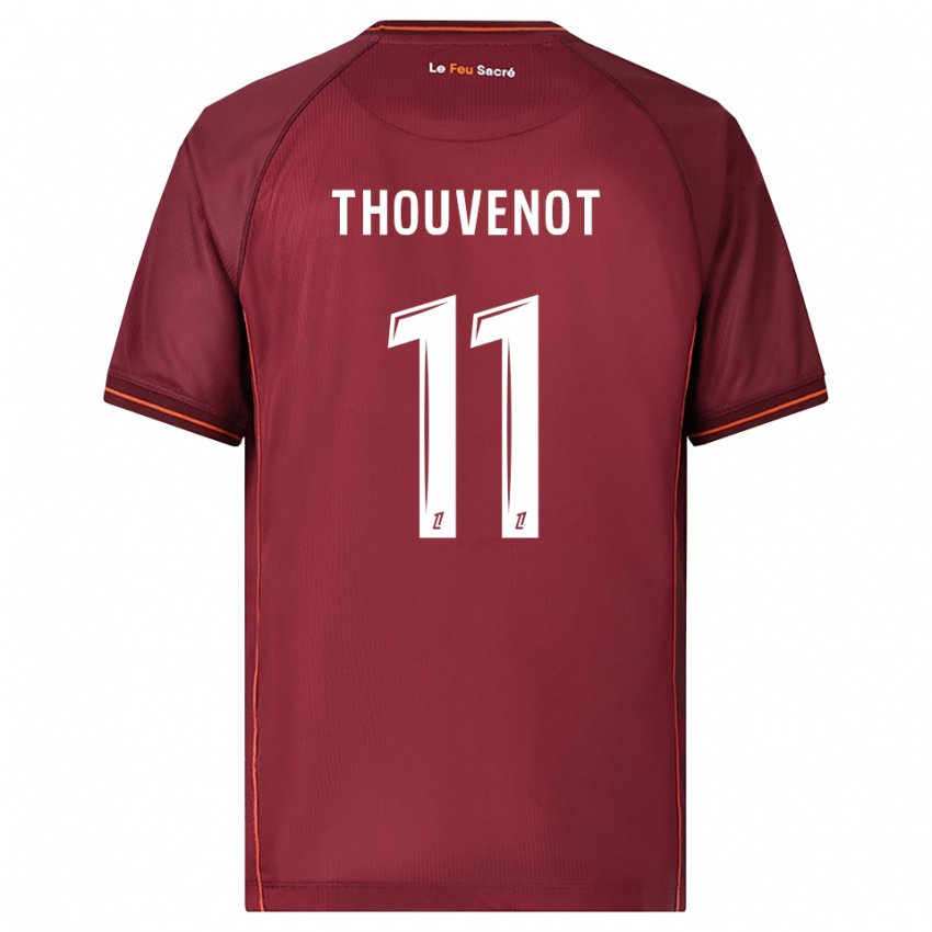 ילדים Jules Thouvenot #11 בורדו לבן ג'רזי ביתית 2025/26 חולצה קצרה