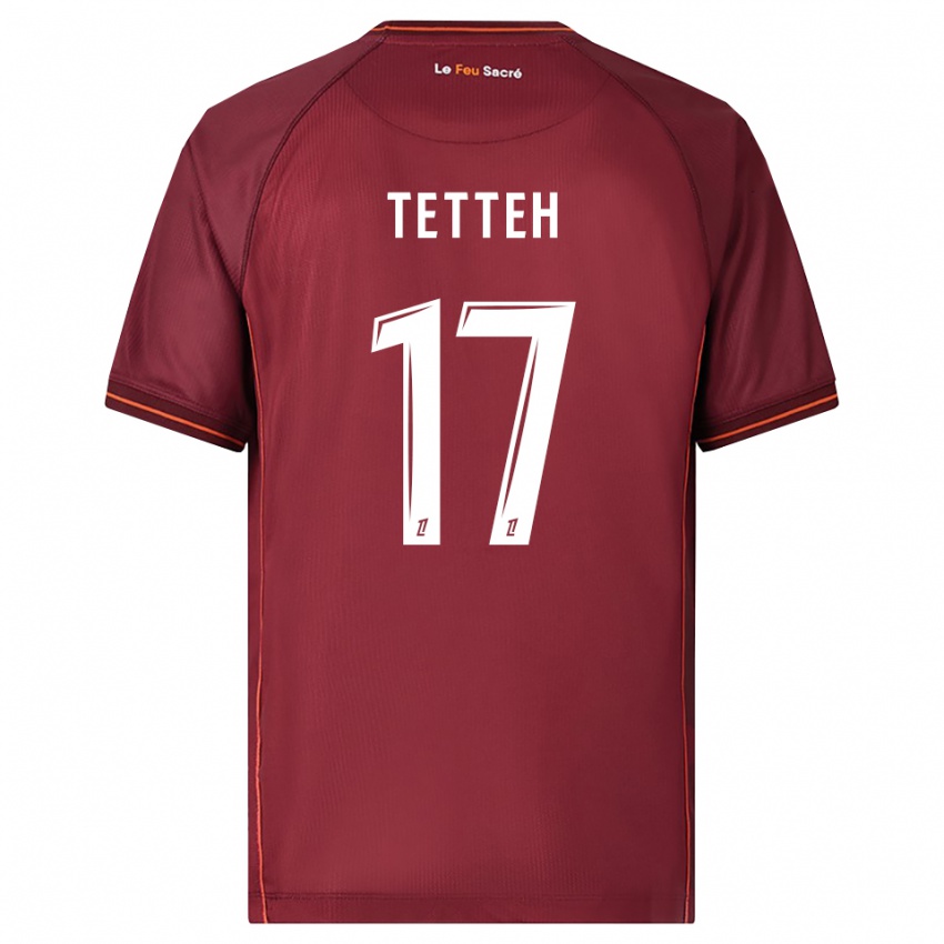 ילדים בנג'מין טטה #17 בורדו לבן ג'רזי ביתית 2025/26 חולצה קצרה