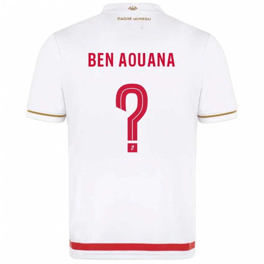 ילדים Adam Ben Aouana #0 אדום לבן ג'רזי ביתית 2025/26 חולצה קצרה