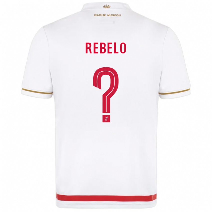 ילדים Tiago Rebelo #0 אדום לבן ג'רזי ביתית 2025/26 חולצה קצרה