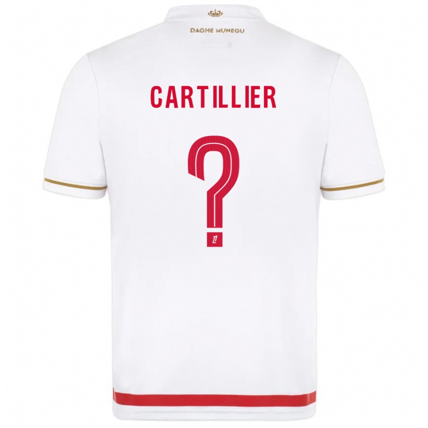 ילדים אנטונין קארטילייה #0 אדום לבן ג'רזי ביתית 2025/26 חולצה קצרה