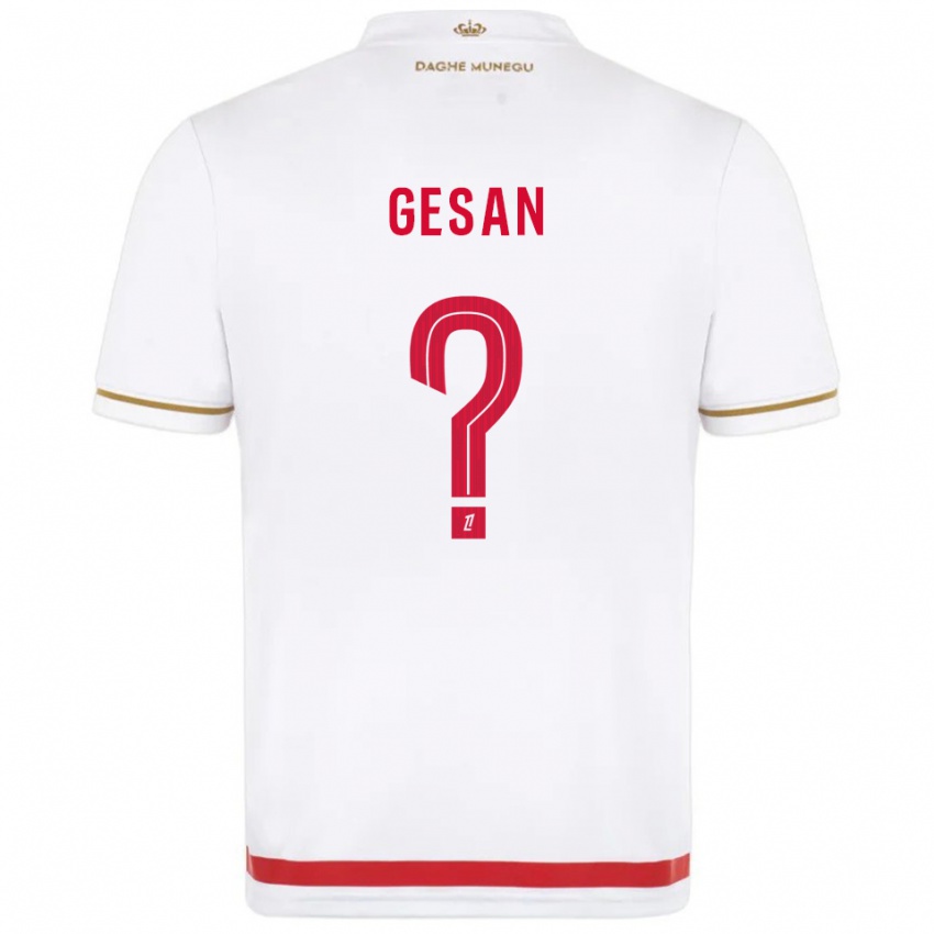 ילדים Yannick Gesan #0 אדום לבן ג'רזי ביתית 2025/26 חולצה קצרה