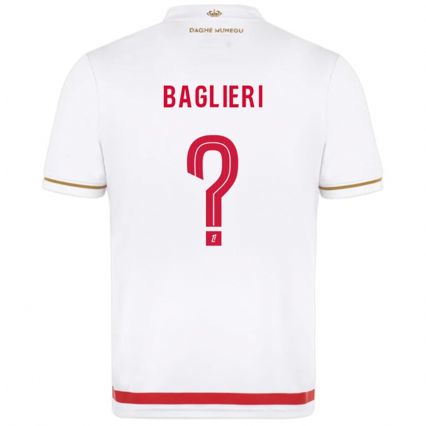 ילדים Enzo Baglieri #0 אדום לבן ג'רזי ביתית 2025/26 חולצה קצרה