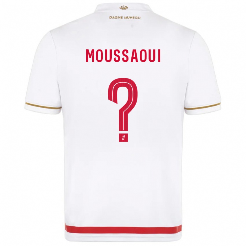 ילדים Wassim Moussaoui #0 אדום לבן ג'רזי ביתית 2025/26 חולצה קצרה