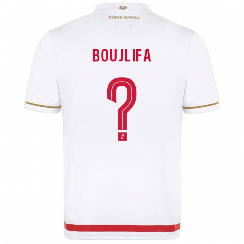ילדים Fares Boujlifa #0 אדום לבן ג'רזי ביתית 2025/26 חולצה קצרה