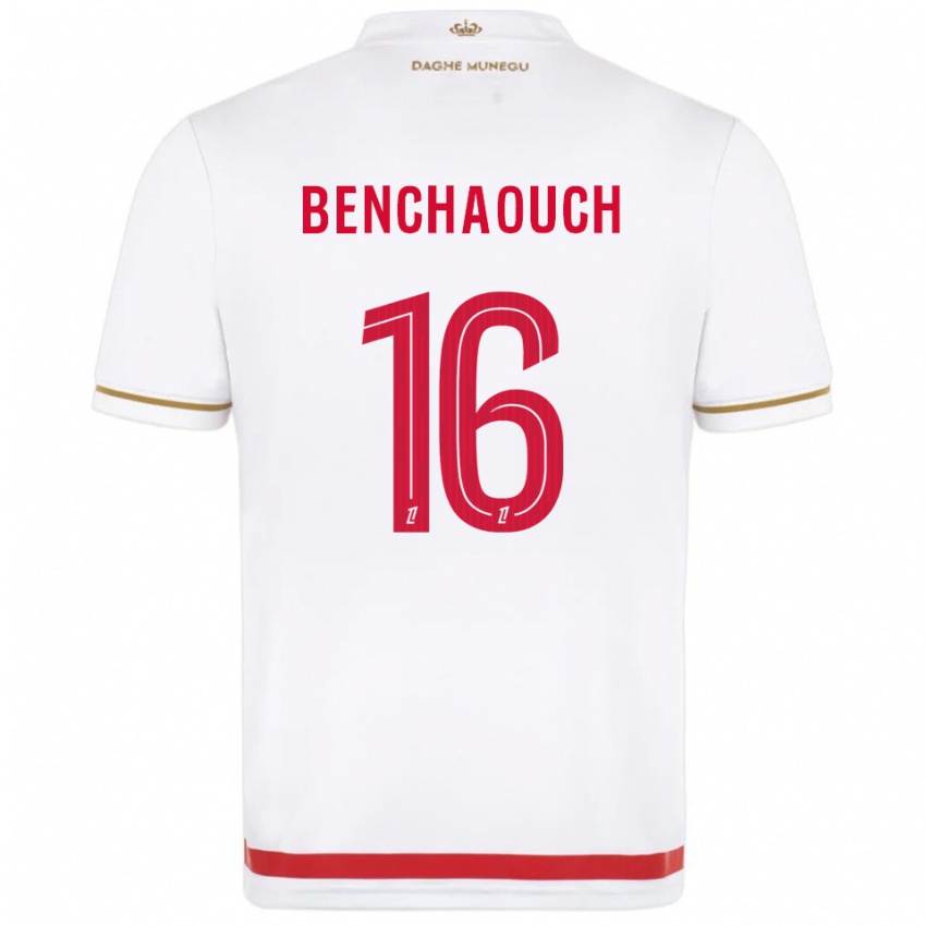 ילדים Yanis Benchaouch #16 אדום לבן ג'רזי ביתית 2025/26 חולצה קצרה