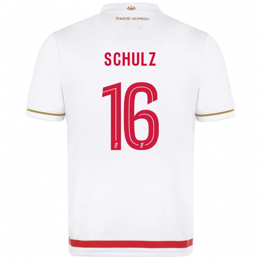 ילדים Ethan Schulz #16 אדום לבן ג'רזי ביתית 2025/26 חולצה קצרה