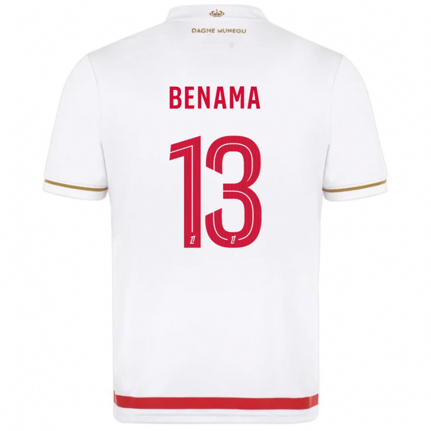 ילדים Mayssam Benama #13 אדום לבן ג'רזי ביתית 2025/26 חולצה קצרה