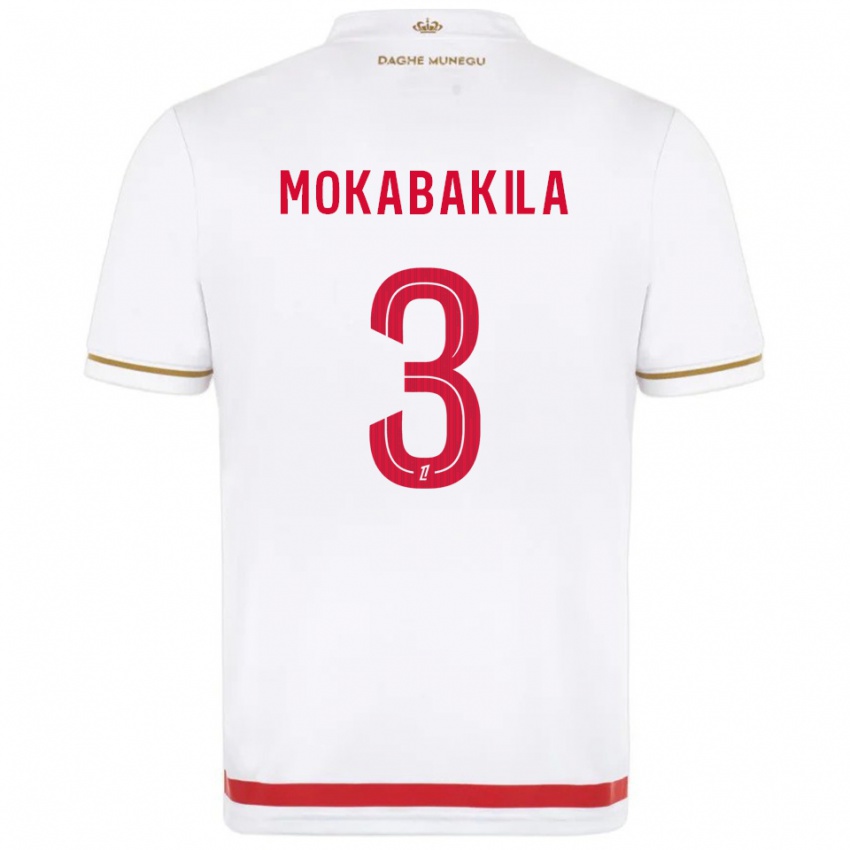ילדים Nick Mokabakila #3 אדום לבן ג'רזי ביתית 2025/26 חולצה קצרה