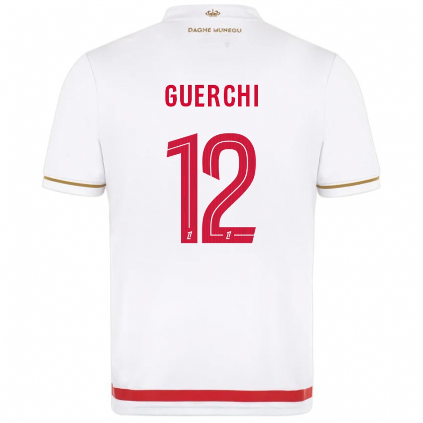 ילדים Wassim Guerchi #12 אדום לבן ג'רזי ביתית 2025/26 חולצה קצרה