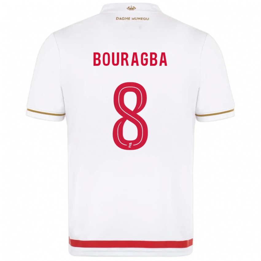 ילדים Ouanis Bouragba #8 אדום לבן ג'רזי ביתית 2025/26 חולצה קצרה