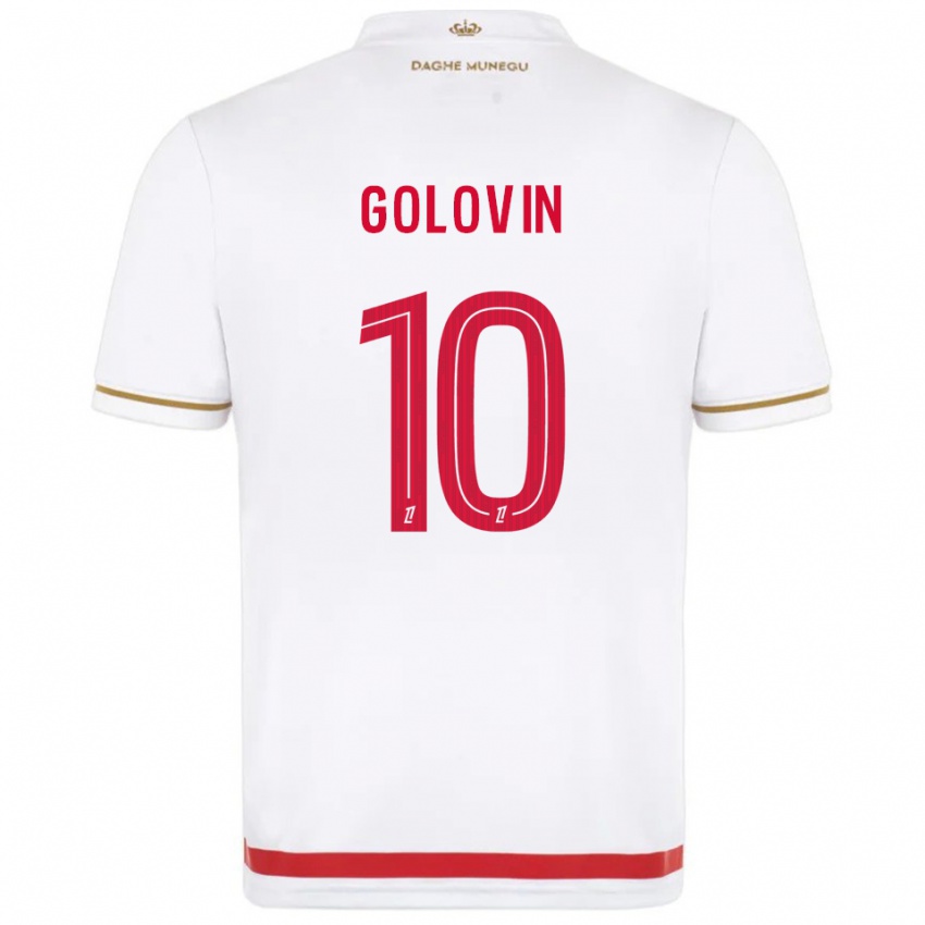 ילדים אלכסנדר גולובין #10 אדום לבן ג'רזי ביתית 2025/26 חולצה קצרה