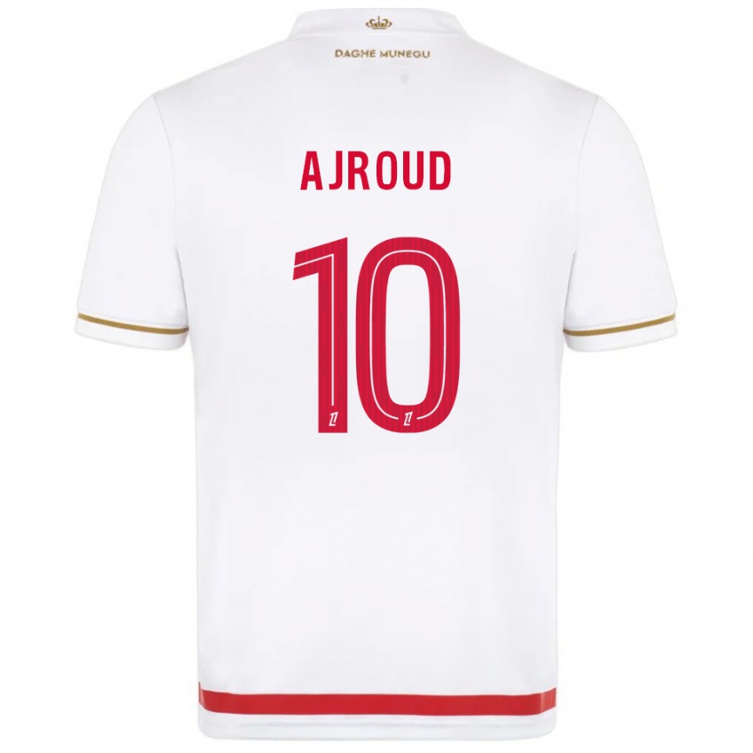 ילדים Najd Ajroud #10 אדום לבן ג'רזי ביתית 2025/26 חולצה קצרה