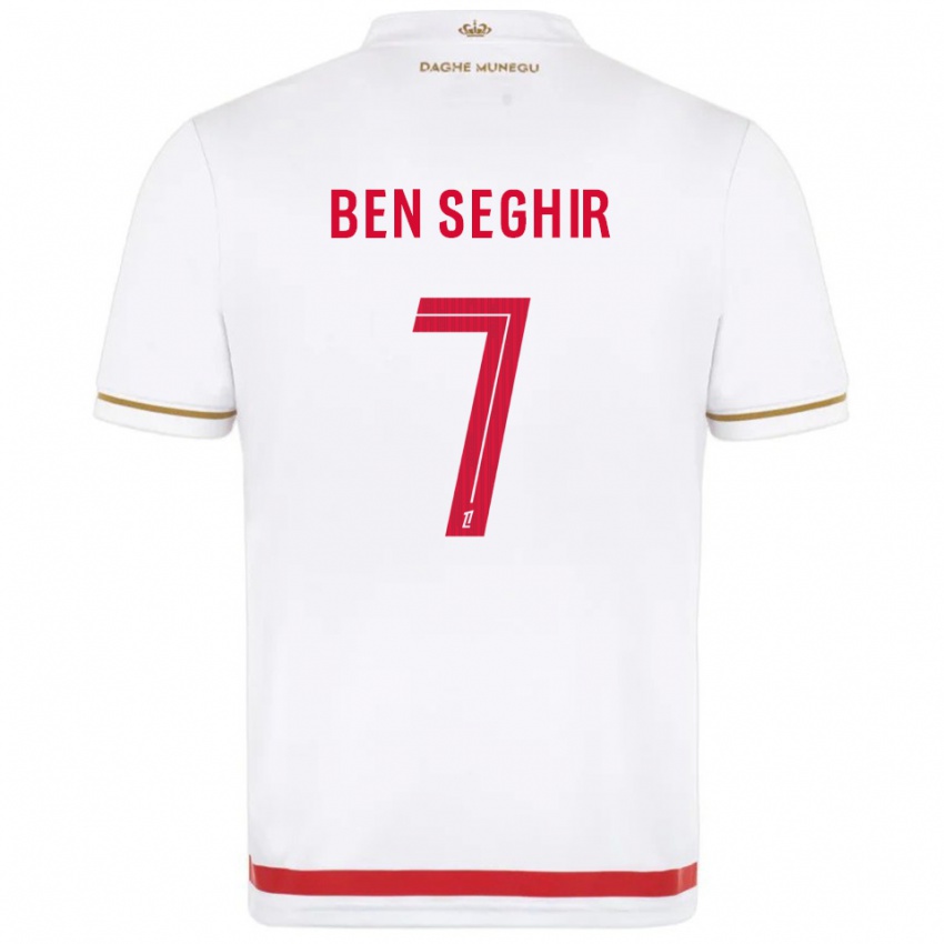 ילדים אליאסה בן סגיר #7 אדום לבן ג'רזי ביתית 2025/26 חולצה קצרה