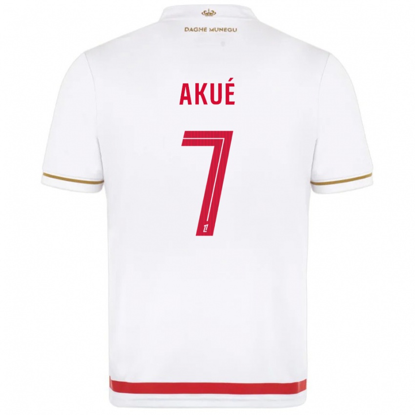 ילדים Checkina Akué #7 אדום לבן ג'רזי ביתית 2025/26 חולצה קצרה