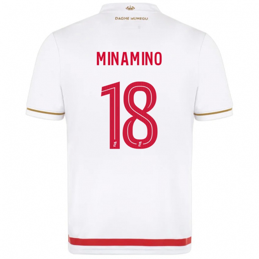 ילדים טאקומי מינאמינו #18 אדום לבן ג'רזי ביתית 2025/26 חולצה קצרה