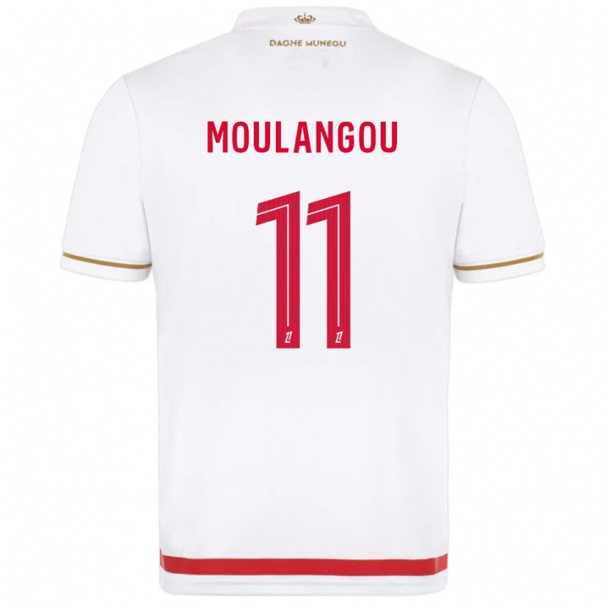 ילדים Kenan Moulangou #11 אדום לבן ג'רזי ביתית 2025/26 חולצה קצרה