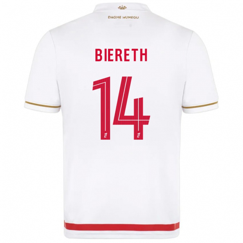 ילדים מיקה בירת #14 אדום לבן ג'רזי ביתית 2025/26 חולצה קצרה