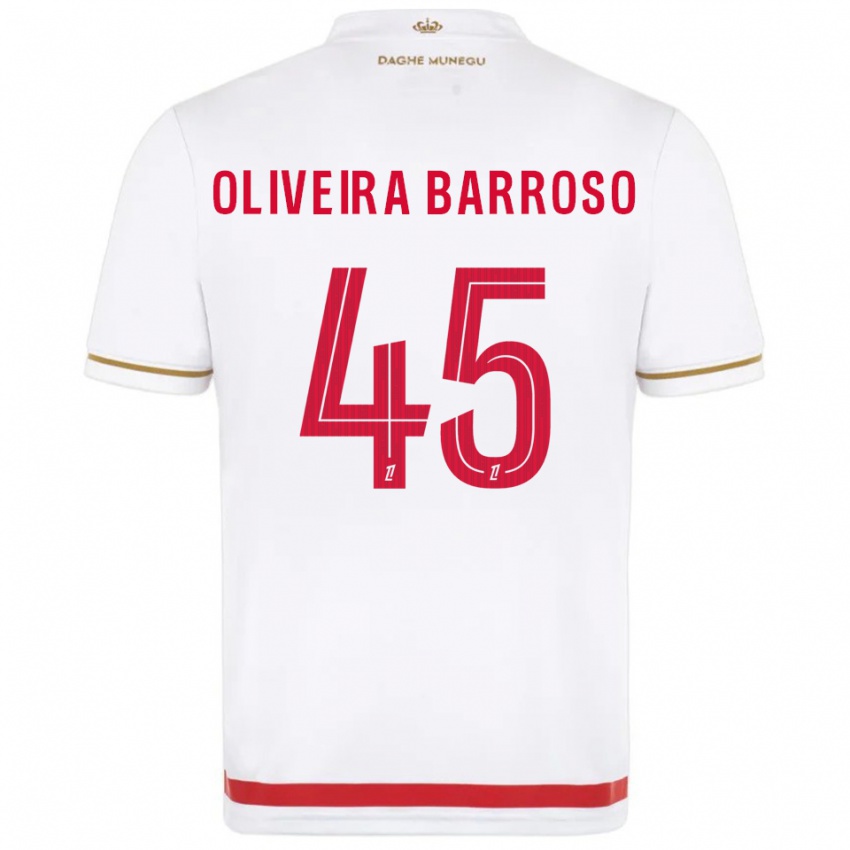 ילדים מיקאל אוליביירה #45 אדום לבן ג'רזי ביתית 2025/26 חולצה קצרה