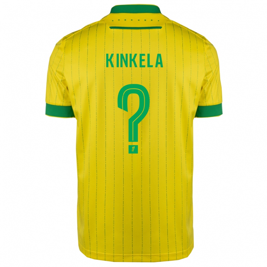 ילדים Anthony Kinkela #0 צהוב ירוק ג'רזי ביתית 2025/26 חולצה קצרה