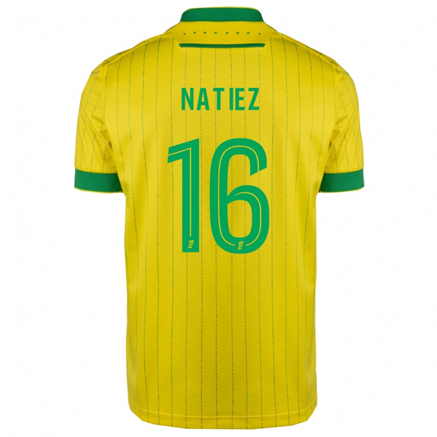 ילדים Stanislas Natiez #16 צהוב ירוק ג'רזי ביתית 2025/26 חולצה קצרה