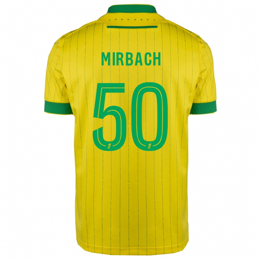 ילדים אלקסיס מירבאך #50 צהוב ירוק ג'רזי ביתית 2025/26 חולצה קצרה