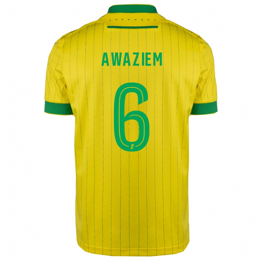 ילדים צ'ידוזי אוואזים #6 צהוב ירוק ג'רזי ביתית 2025/26 חולצה קצרה