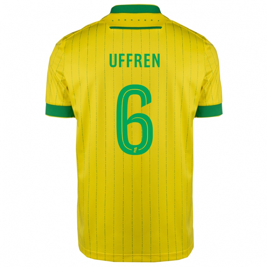 ילדים Manon Uffren #6 צהוב ירוק ג'רזי ביתית 2025/26 חולצה קצרה