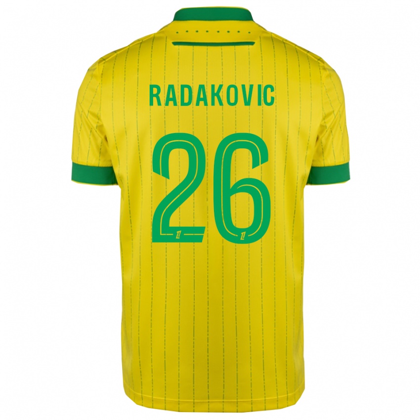 ילדים אורוש ראדקוביץ' #26 צהוב ירוק ג'רזי ביתית 2025/26 חולצה קצרה