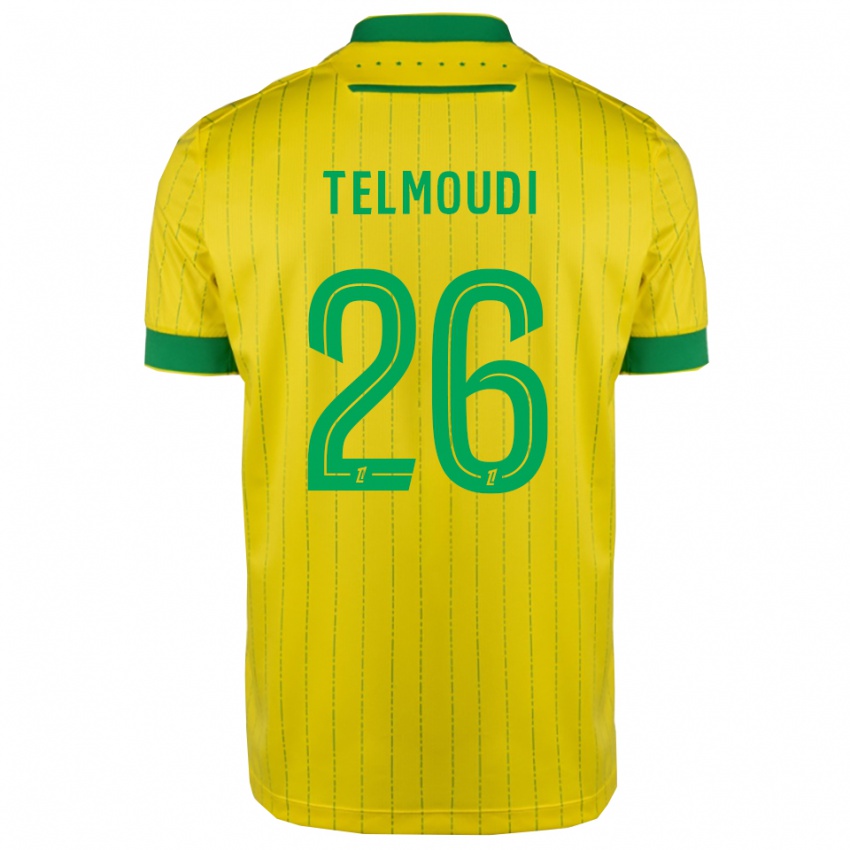 ילדים Naïm Telmoudi #26 צהוב ירוק ג'רזי ביתית 2025/26 חולצה קצרה