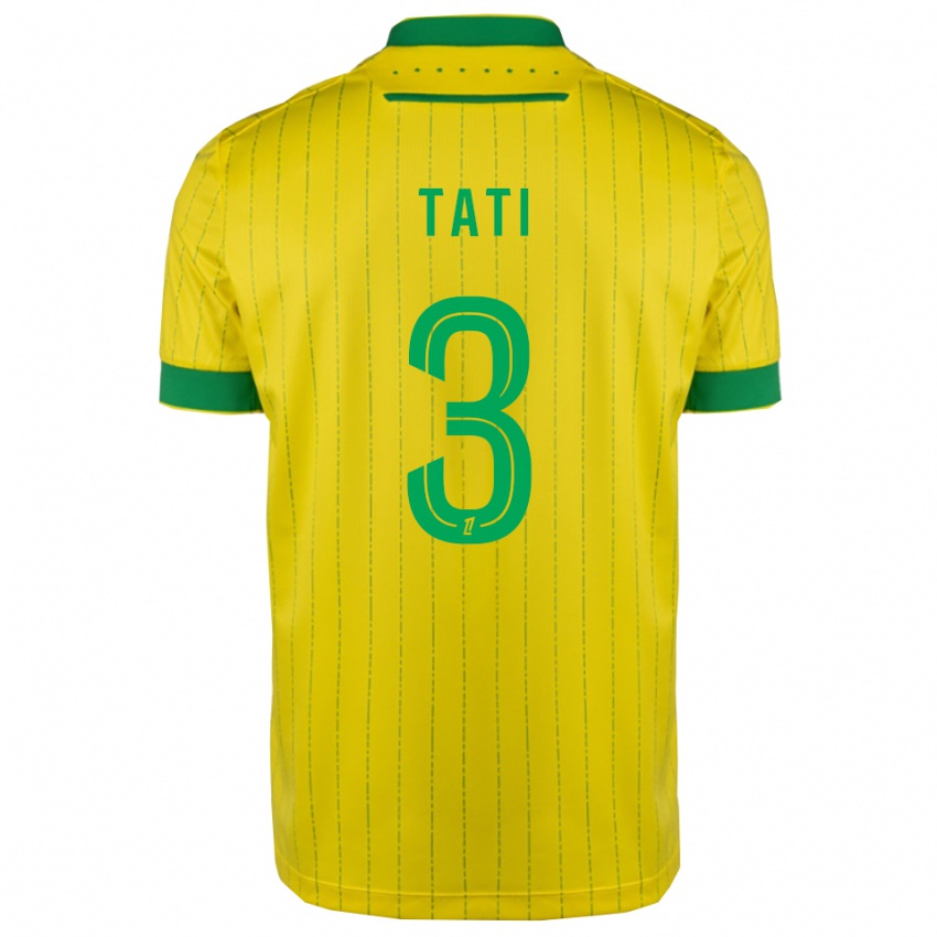 ילדים Tylel Tati #3 צהוב ירוק ג'רזי ביתית 2025/26 חולצה קצרה