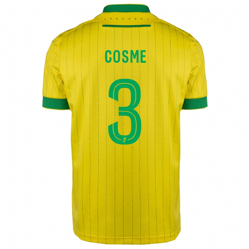 ילדים קייטלין קוזמי #3 צהוב ירוק ג'רזי ביתית 2025/26 חולצה קצרה