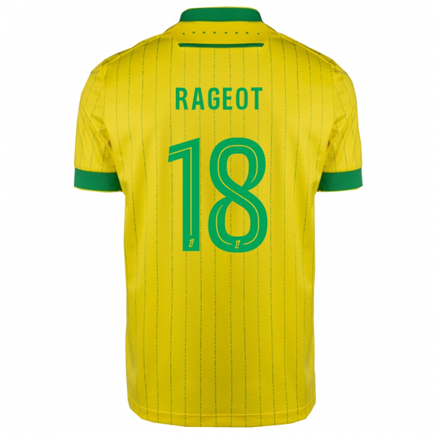 ילדים ללי רג׳או #18 צהוב ירוק ג'רזי ביתית 2025/26 חולצה קצרה