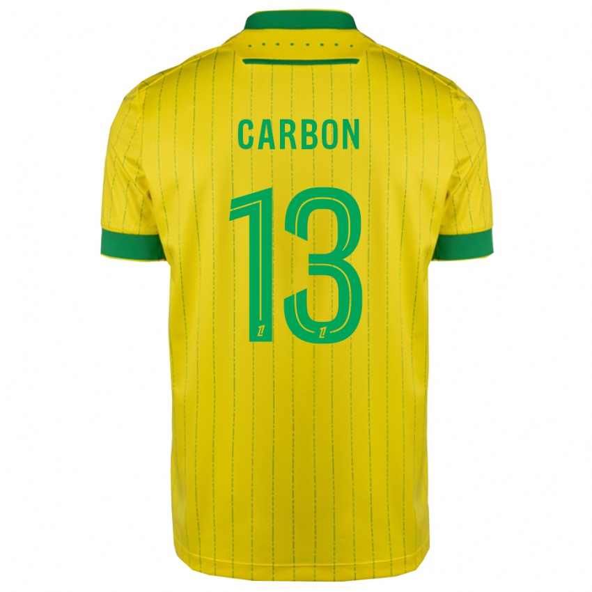 ילדים Lancelot Carbon #13 צהוב ירוק ג'רזי ביתית 2025/26 חולצה קצרה