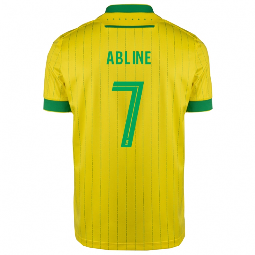ילדים מת'יס אבלין #7 צהוב ירוק ג'רזי ביתית 2025/26 חולצה קצרה