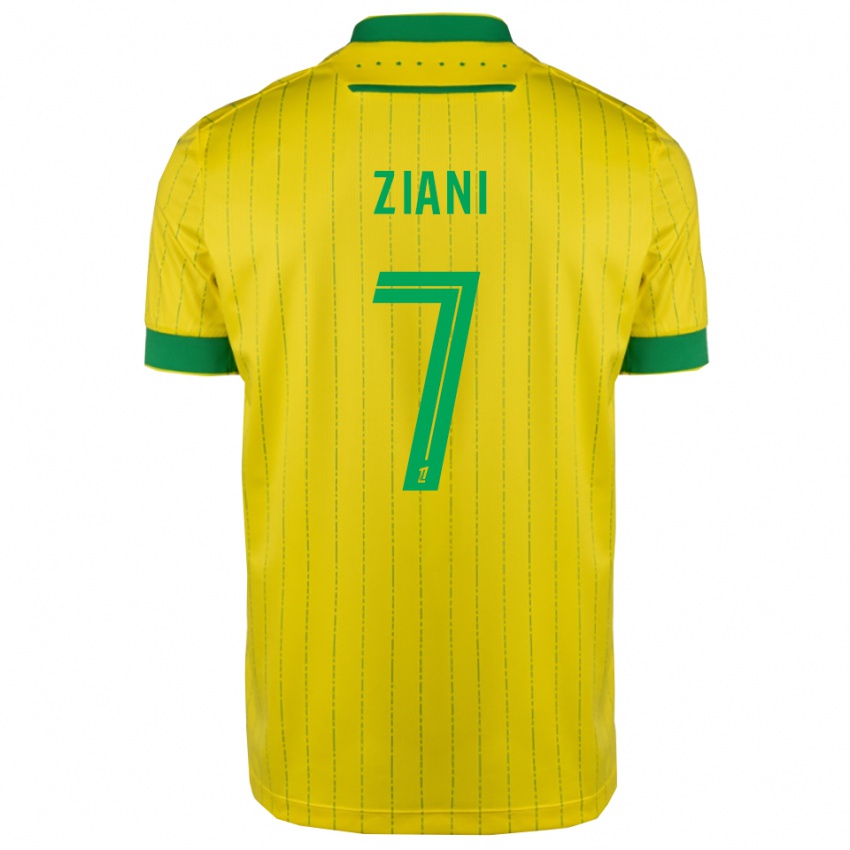 ילדים סאשה ציאני #7 צהוב ירוק ג'רזי ביתית 2025/26 חולצה קצרה