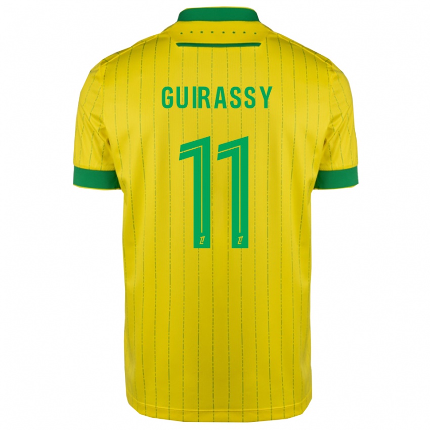 ילדים Bahereba Guirassy #11 צהוב ירוק ג'רזי ביתית 2025/26 חולצה קצרה