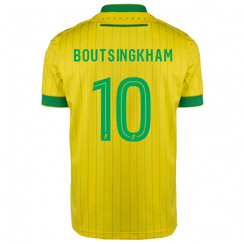 ילדים Hugo Boutsingkham #10 צהוב ירוק ג'רזי ביתית 2025/26 חולצה קצרה