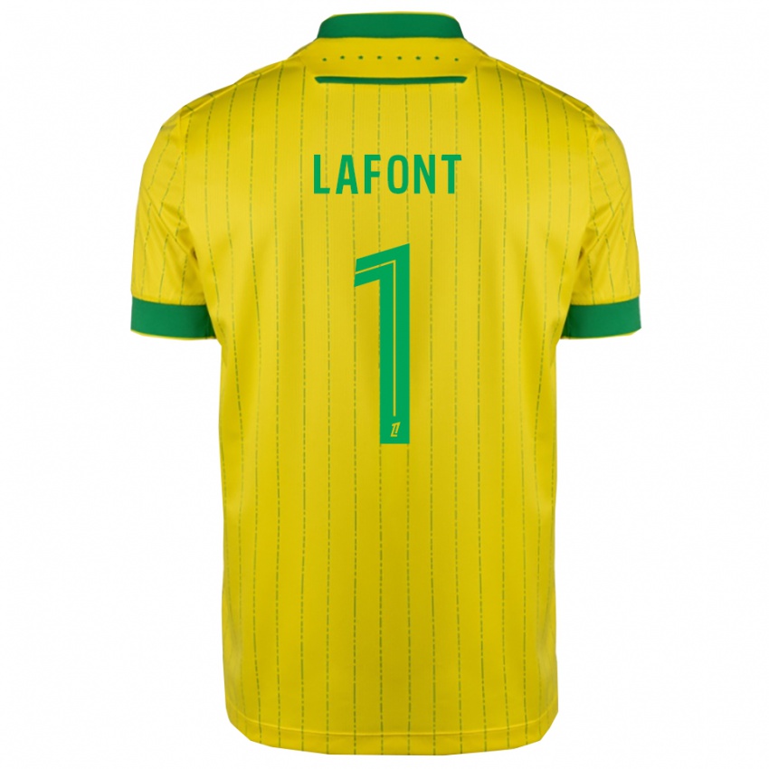 ילדים אלבן לפונט #1 צהוב ירוק ג'רזי ביתית 2025/26 חולצה קצרה